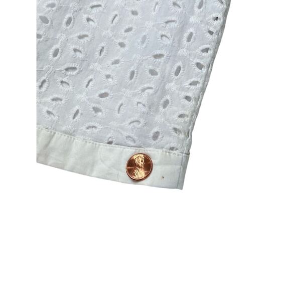 Francesca's Sleeveless Eyelet Lace White Lined  Sheath Dress SMALL Vanilla Girl - Picture 13 of 15